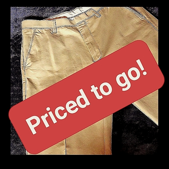 LK brand Big/Tall Men's tan dress/casual slacks size 36x32 - Picture 2 of 2